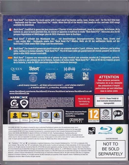 Rock Band 3 - PS3 (B Grade) (Genbrug)